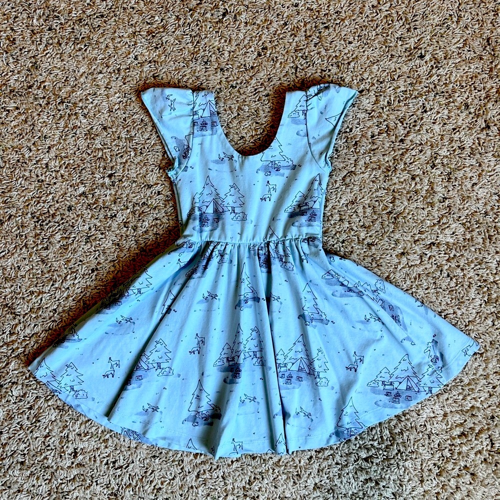 NWOT Monica + Andy Short Sleeve dress - 3T Let’s Go Camping